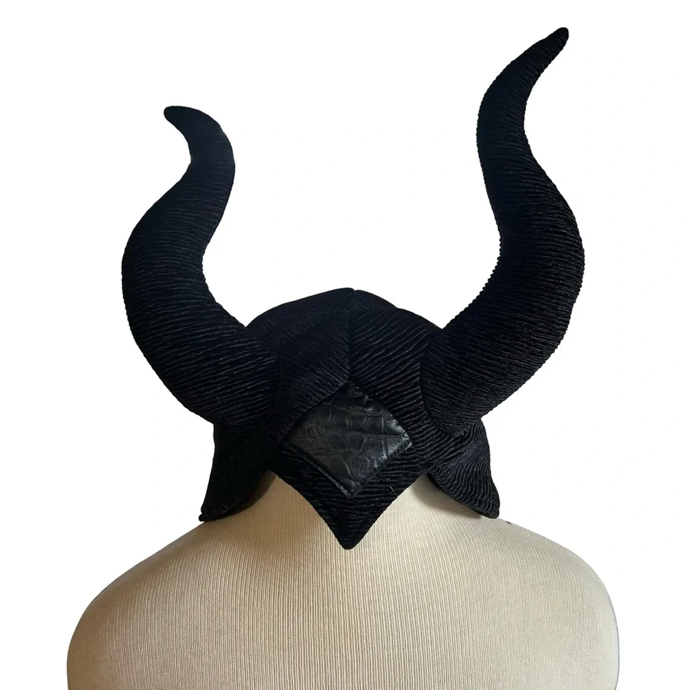 Disney Maleficent Horn Headpiece Black Villain Cosplay Costume